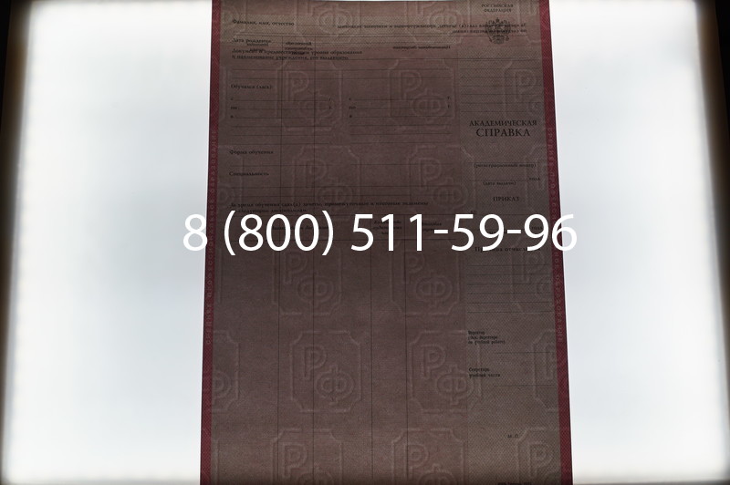 Купить Академическая справка образца 1996-2009 год для колледжа в Санкт-Петербурге