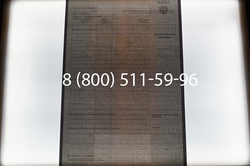 Купить Академическая справка образца 2010-2011 год для колледжа в Санкт-Петербурге