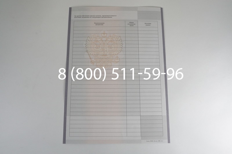 Заказать Академическая справка образца 2010-2011 год для колледжа в Санкт-Петербурге