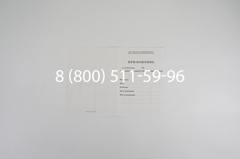 Аттестат за 11 класс 1994-2006 годов в Санкт-Петербурге