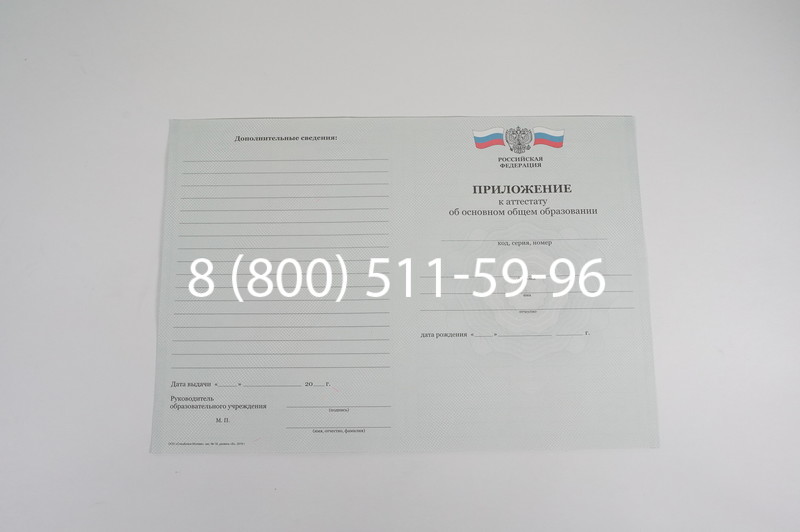 Аттестат за 9 класс 2011-2013 годов в Санкт-Петербурге