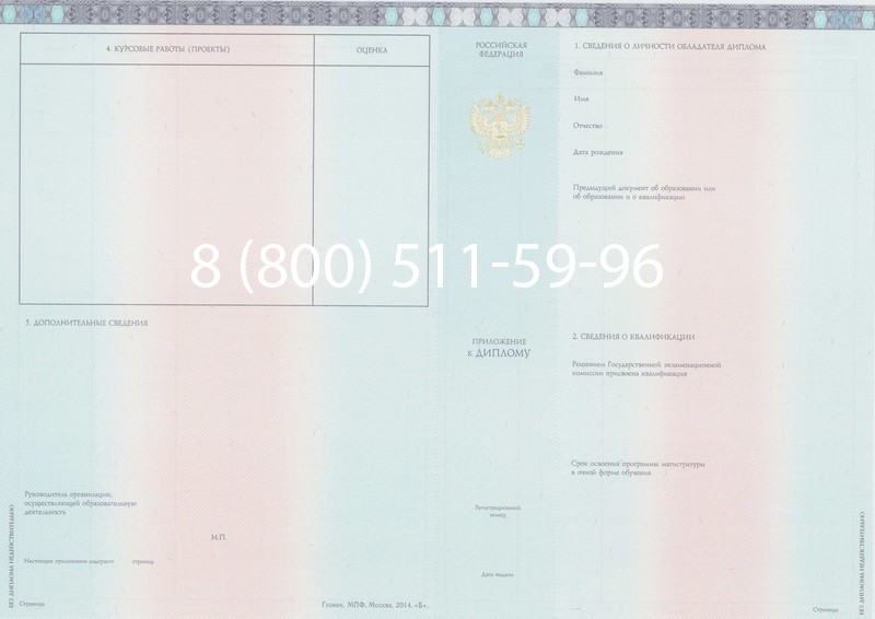 Заказать Диплом магистра 2014-2026 года в Санкт-Петербурге