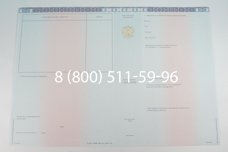 Диплом о высшем образовании 2014-2026 годов в Санкт-Петербурге
