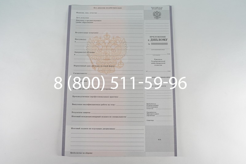 Диплом о среднем образовании 2007-2010 годов в Санкт-Петербурге