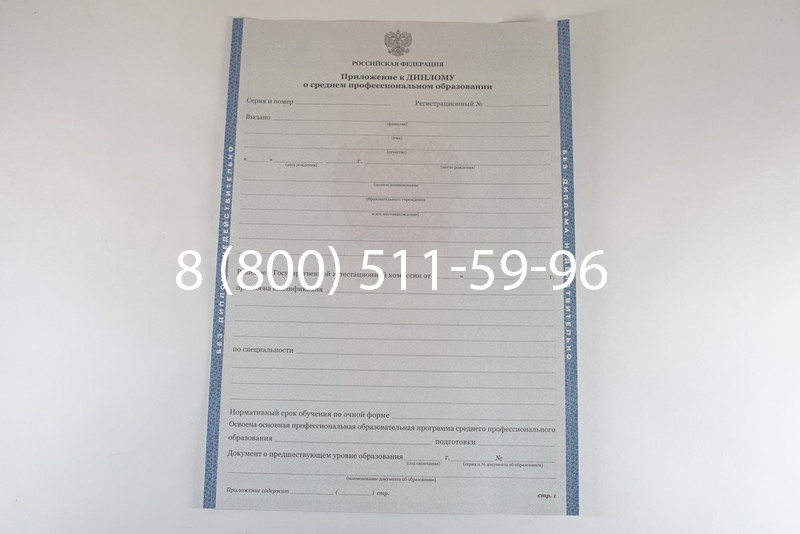 Диплом о среднем образовании 2011-2013 годов в Санкт-Петербурге