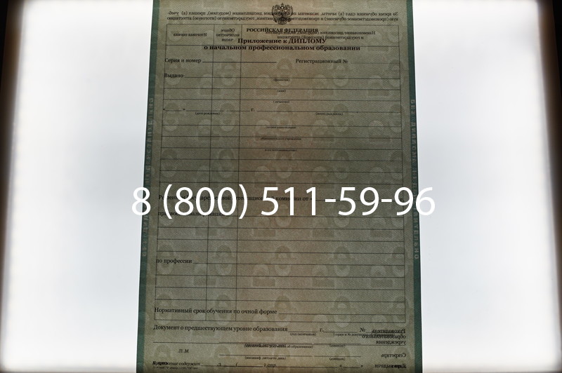 Заказать Диплом ПТУ 2014-2026 года в Санкт-Петербурге