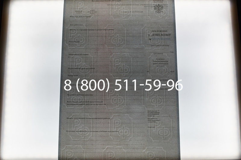 Заказать Диплом училища 2007-2009 годов в Санкт-Петербурге