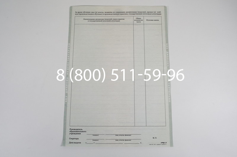 Диплом училища 2010 год в Санкт-Петербурге